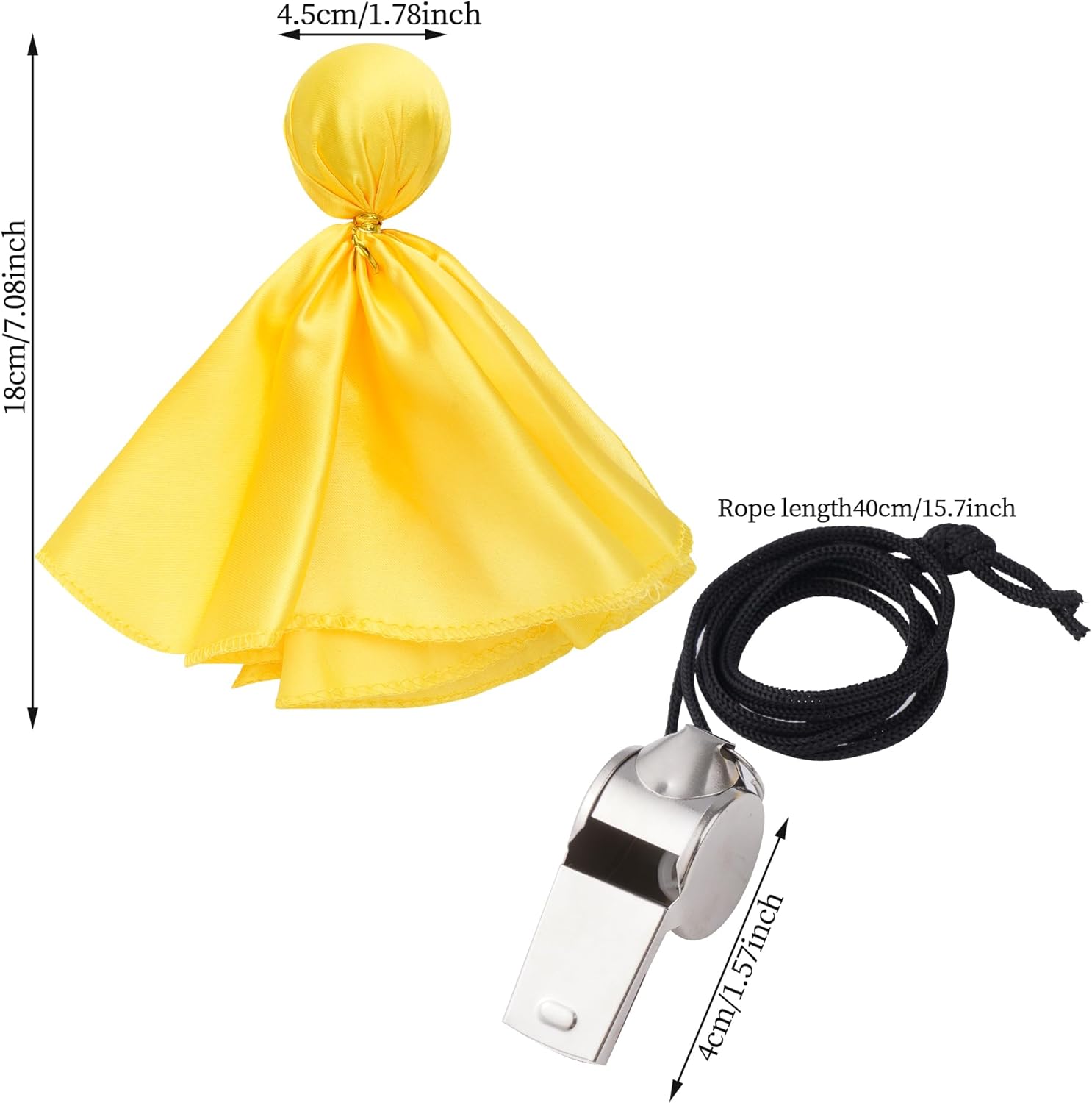 obmwang Referee Shirt for Womens and Mens, Stripe Umpire Jersey Referee Hat Yellow Penalty Flag and Whistle for Halloween - Image 3