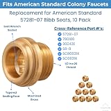 Replacement for American Standard 57281-07 Bibb Seats, 10 Pack image 2
