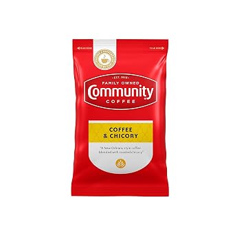 Community Coffee & Chicory, Medium Dark Roast Pre-Measured Coffee Packs, 3.0 Ounce Bag Box of 20