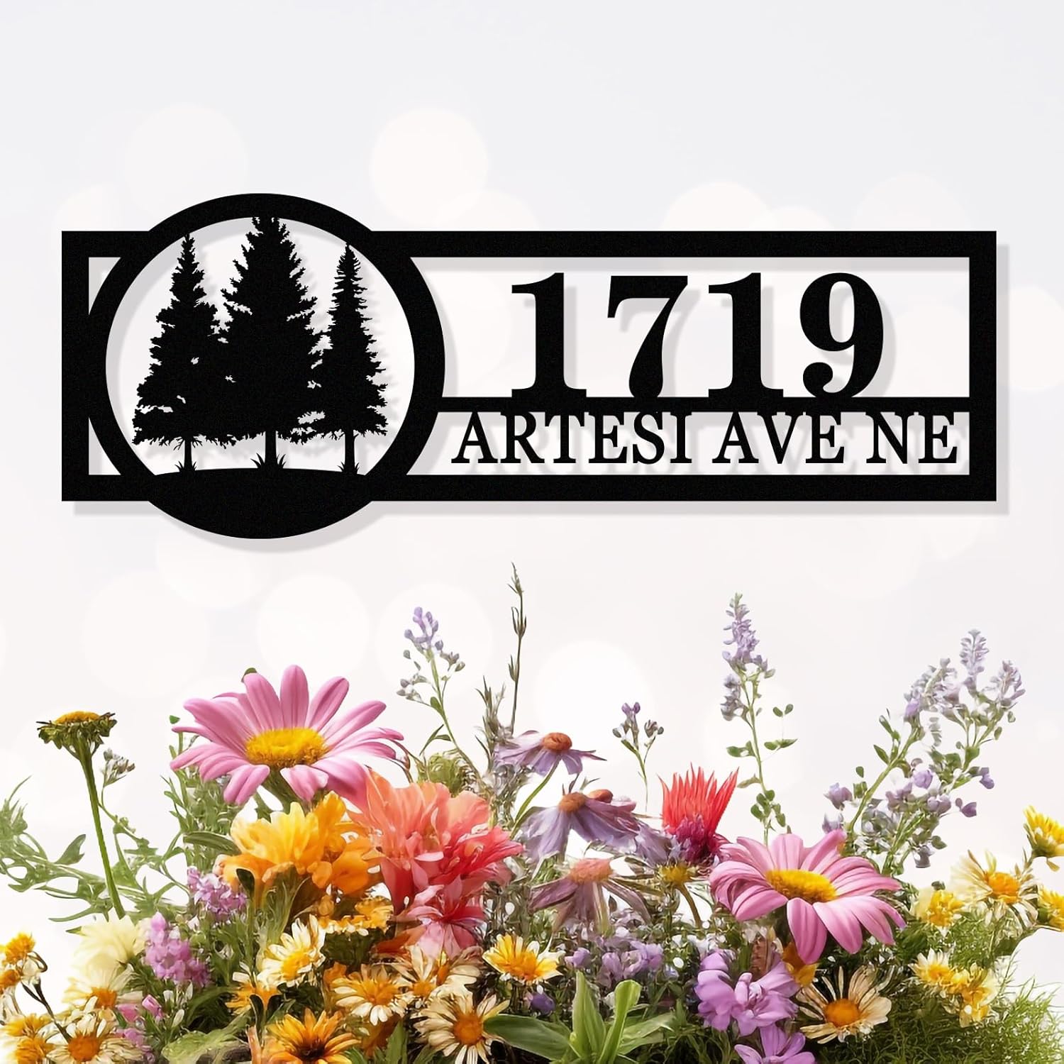 Personalized last Name Hanging Address Sign for House,Custom Address Plaques for House Numbers, House Number Sign, House Numbers for Outside, Address Numbers for House