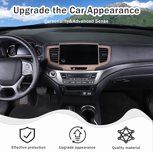 Miniatura 2 de Marco de panel de navegación para tablero de instrumentos para Honda Pilot 2019-2022Ridgeline 2021-2023Passport 2019-2023, material ABS, consola