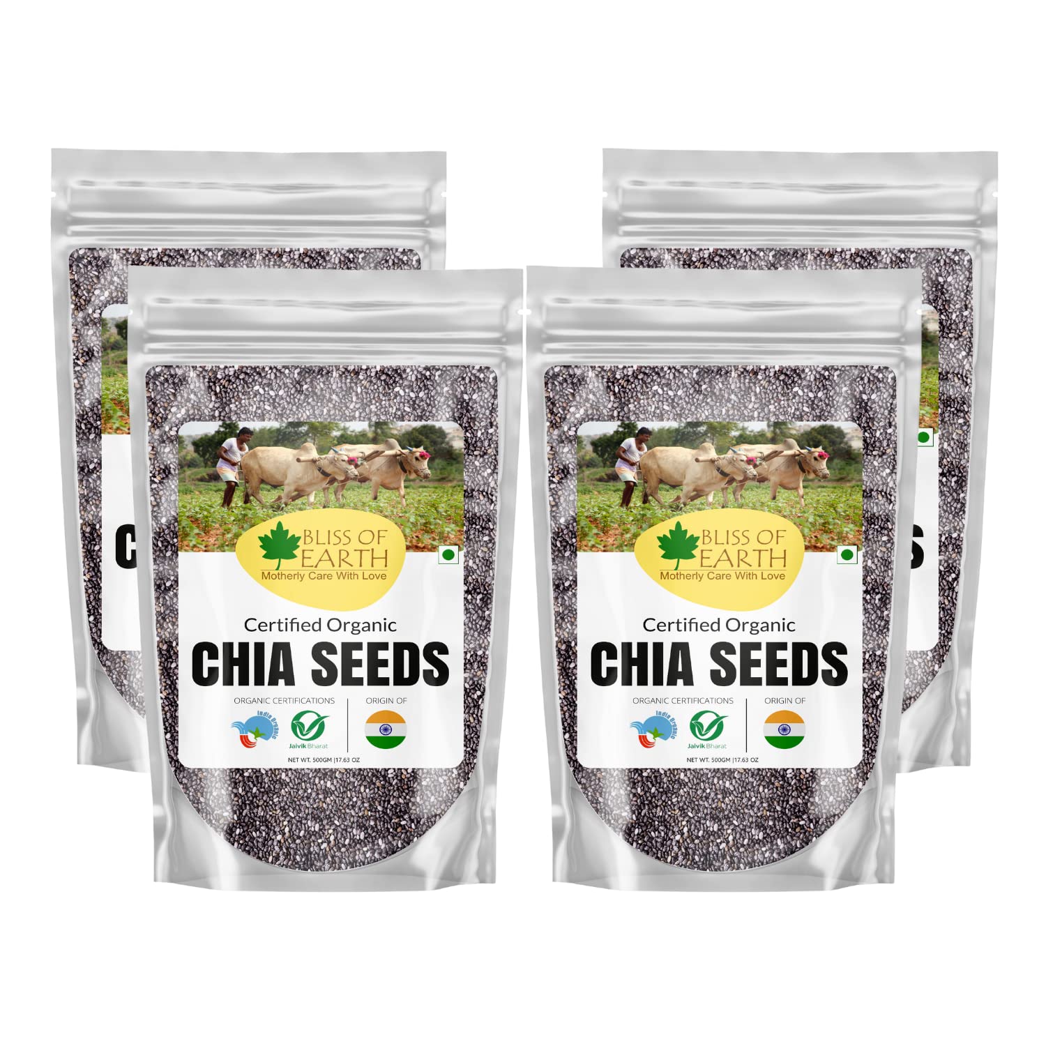 Bliss of Earth Raw Chia Seeds For Weight Loss Raw Super Food Pack Of 4x 500gm (B09BCDCSG6) Amazon Price History, Amazon Price Tracker