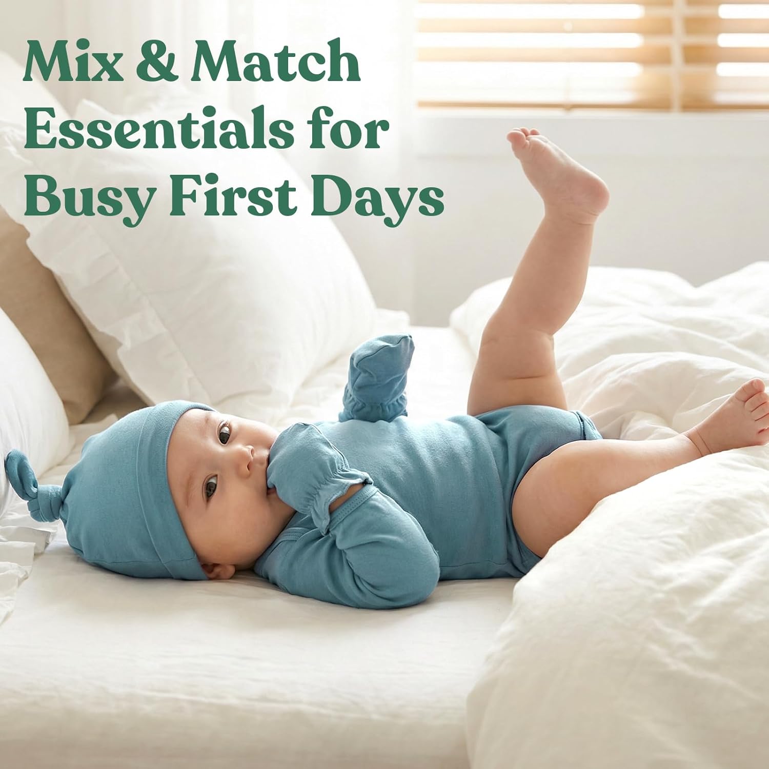 Newborn Clothes Gift Set, 23-Piece Soft Baby Layette Essentials, Unisex Outfit Sets for Baby Shower, First Days