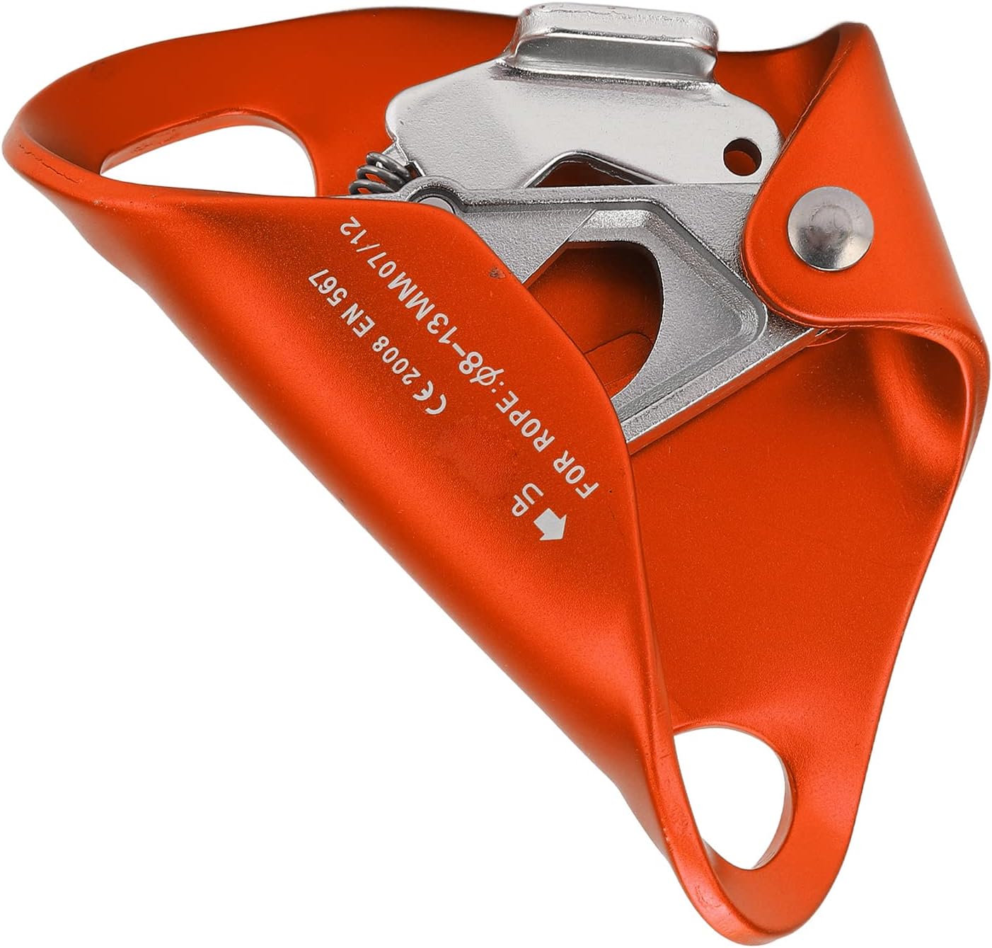 Rope Ascender, Aluminum Alloy Ascender Tree Climbing Tree Climbing Gear with High Strength for Mountaineering Rock (Orange)