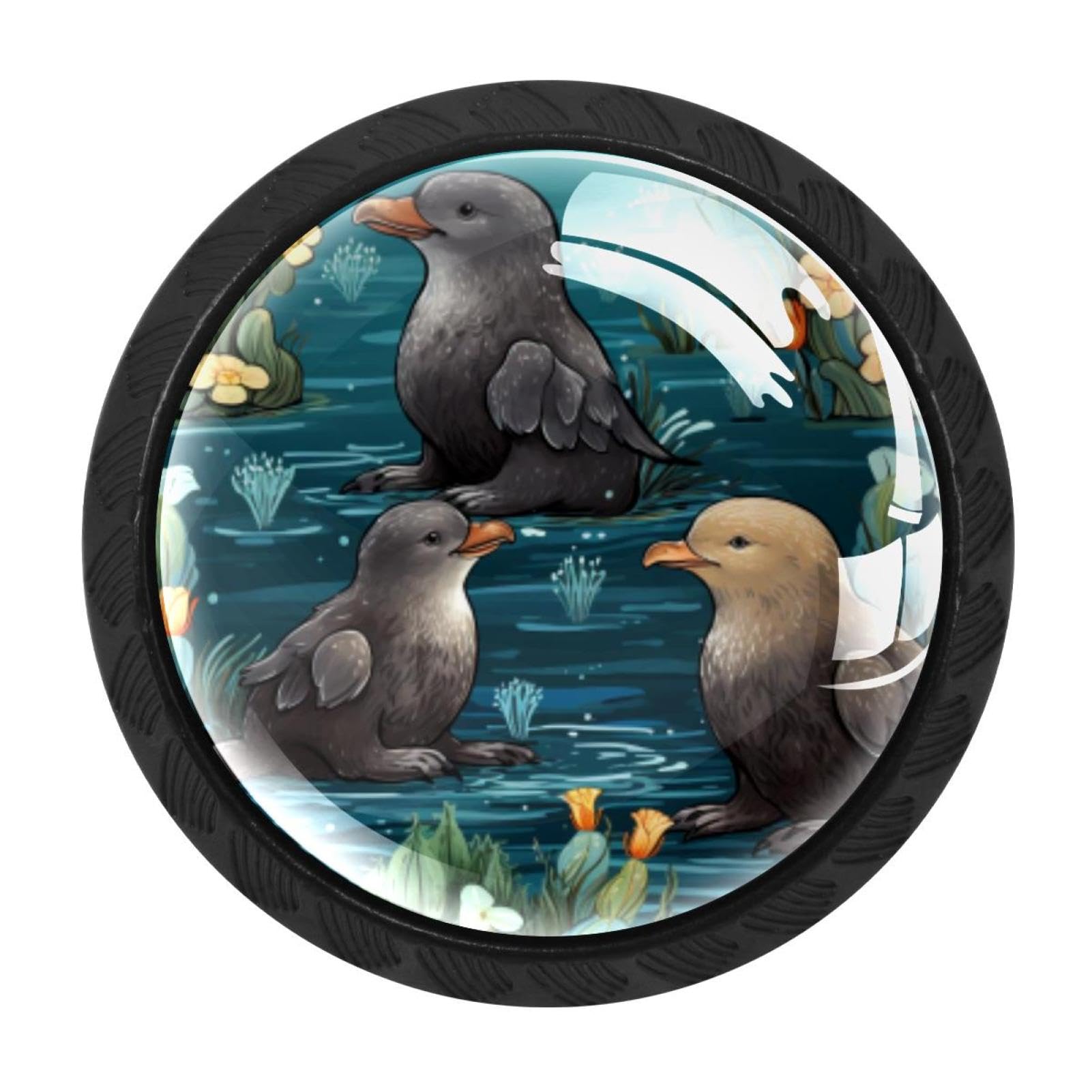 CHENZZZZ 4 Pieces Dresser Knobs Platypus Duckbill Drawer knobs Cabinet Knobs Pull Handles for Home Kitchen Office