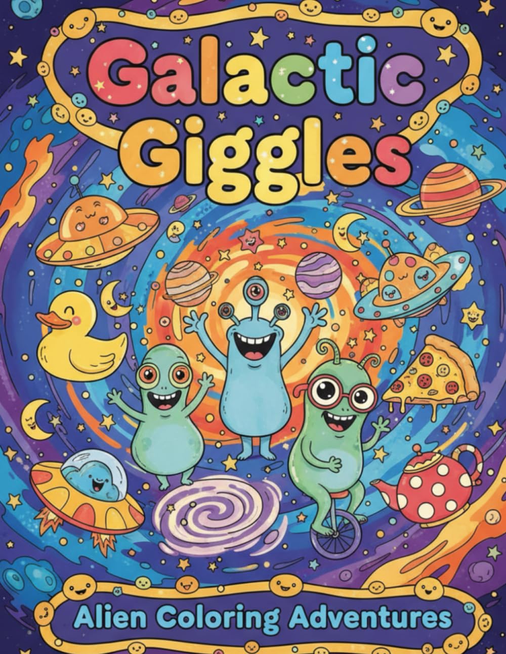 Galactic Giggles: Alien Coloring Adventures: Funny Extraterrestrials, Wacky Spaceships, and Cosmic Fun for Kids