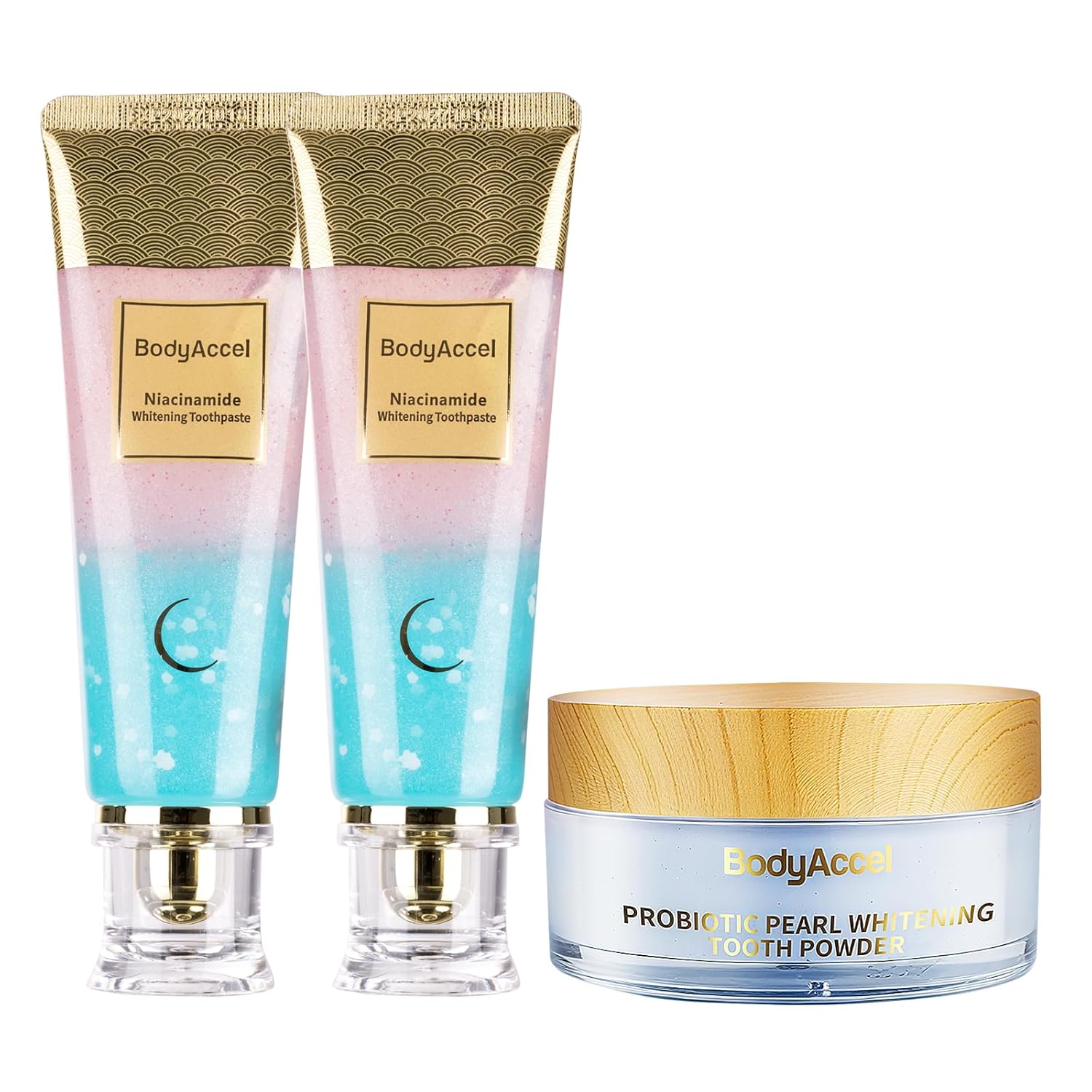 Kit de Clareamento Dental Bodyaccel: Brilho e Frescor com Ingredientes Naturais