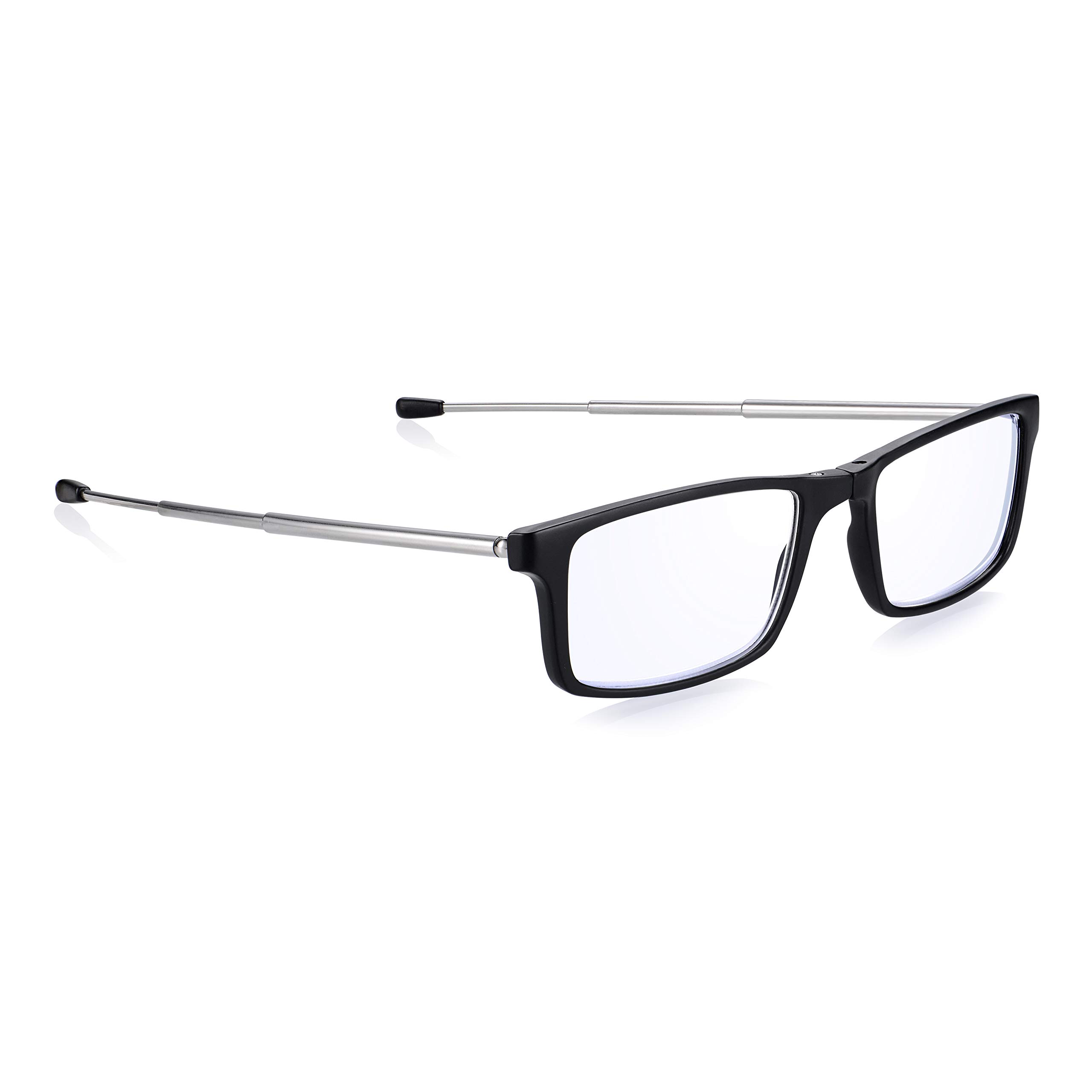 Read OpticsBlue Light Blocking Glasses 3.5, Compact Small Folding Black Reading Glasses for Eye Protection Against Harmful Blue Rays