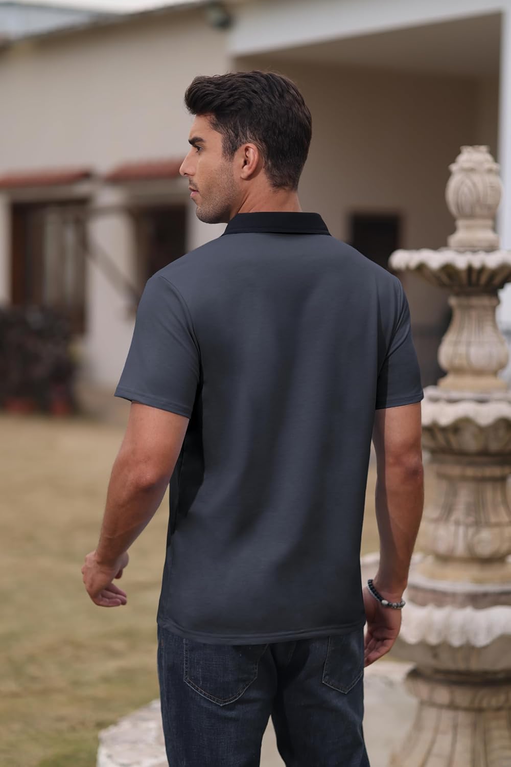 Mens Short Sleeve Polo Shirts Casual Summer Button Basic Shirt Classic Golf Fashion Tops with Pocket - Image 5