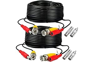 2-Pack Pre-Terminated 125ft BNC Camera Cords