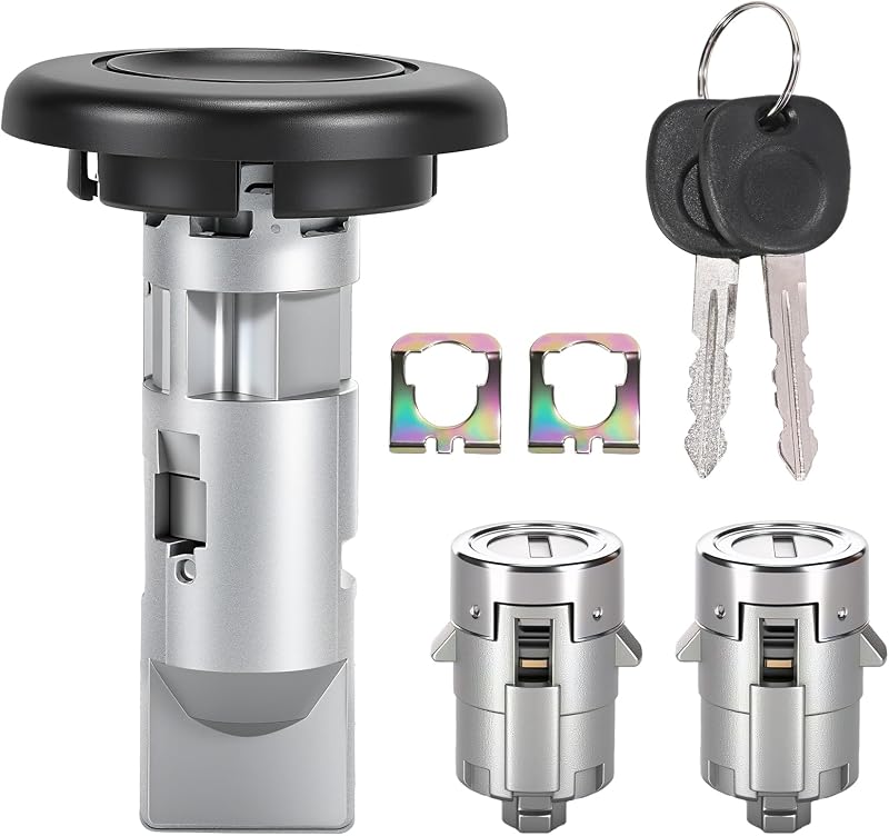 Cilindro da trava do interruptor de ignição Yikesai com chaves para Chevy Silverado e GMC – Kit