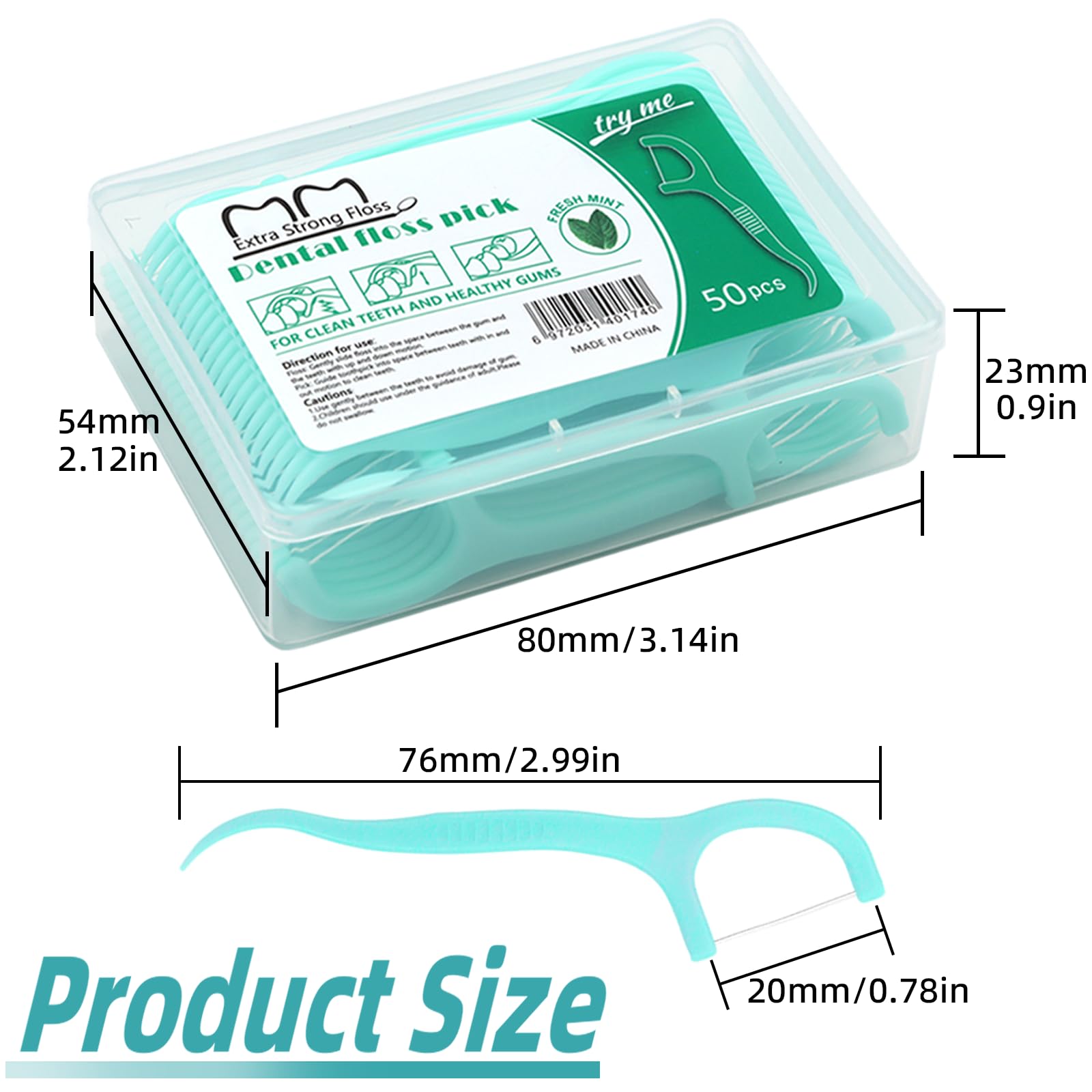 Filo interdentale 300 pezzi, supporto per stuzzicadenti, Flossers interdentale con design a Y, Non aromatizzato