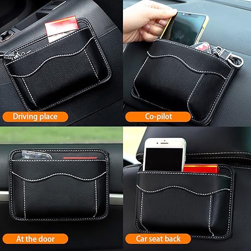 Miniatura 6 de AUCELI Organizador lateral para asiento de automóvil, bolsa de bolsillo de almacenamiento de la bandera estadounidense, mini bolsa de relleno de