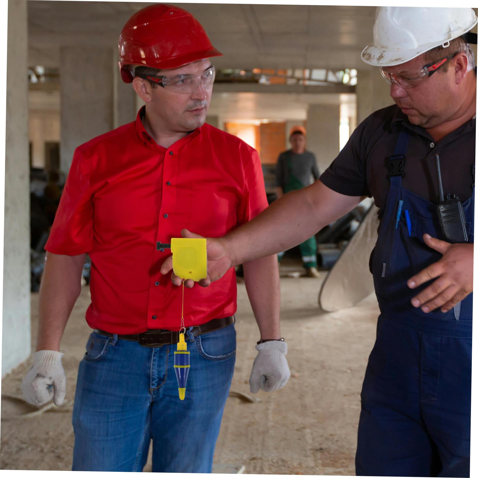 Plomada 5m Colgante, Herramienta de Medición Vertical para Construcción | Plástico E Hierro, Medición Precisa y Alineación Exacta, Uso en Carpintería y Construcción