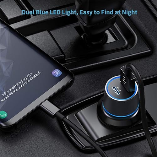 Miniatura 5 de Cargador rápido de coche tipo C, compatible con Google Pixel 10/9 Pro XL/8/7/6, iPhone 17/16/15 Plus/Pro/Max, Samsung Galaxy S25/S24/S23 Cargador