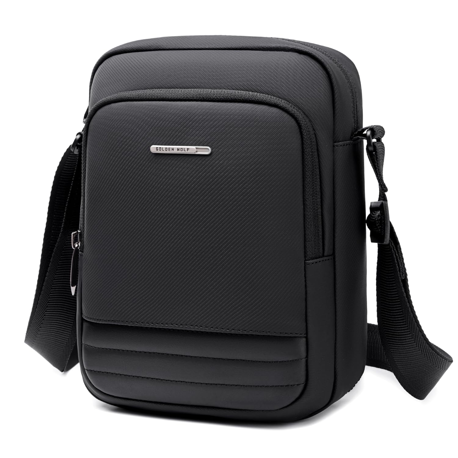 golden wolf Sling Bag for Men 3L Water-repellent Side Bag with 8.3 Inch Tablet Pocket, Durable Zips Lightweight Crossbody Shoulder Bag with Front Quick Access Pocket & Hidden Back Security Pocket-picture-58