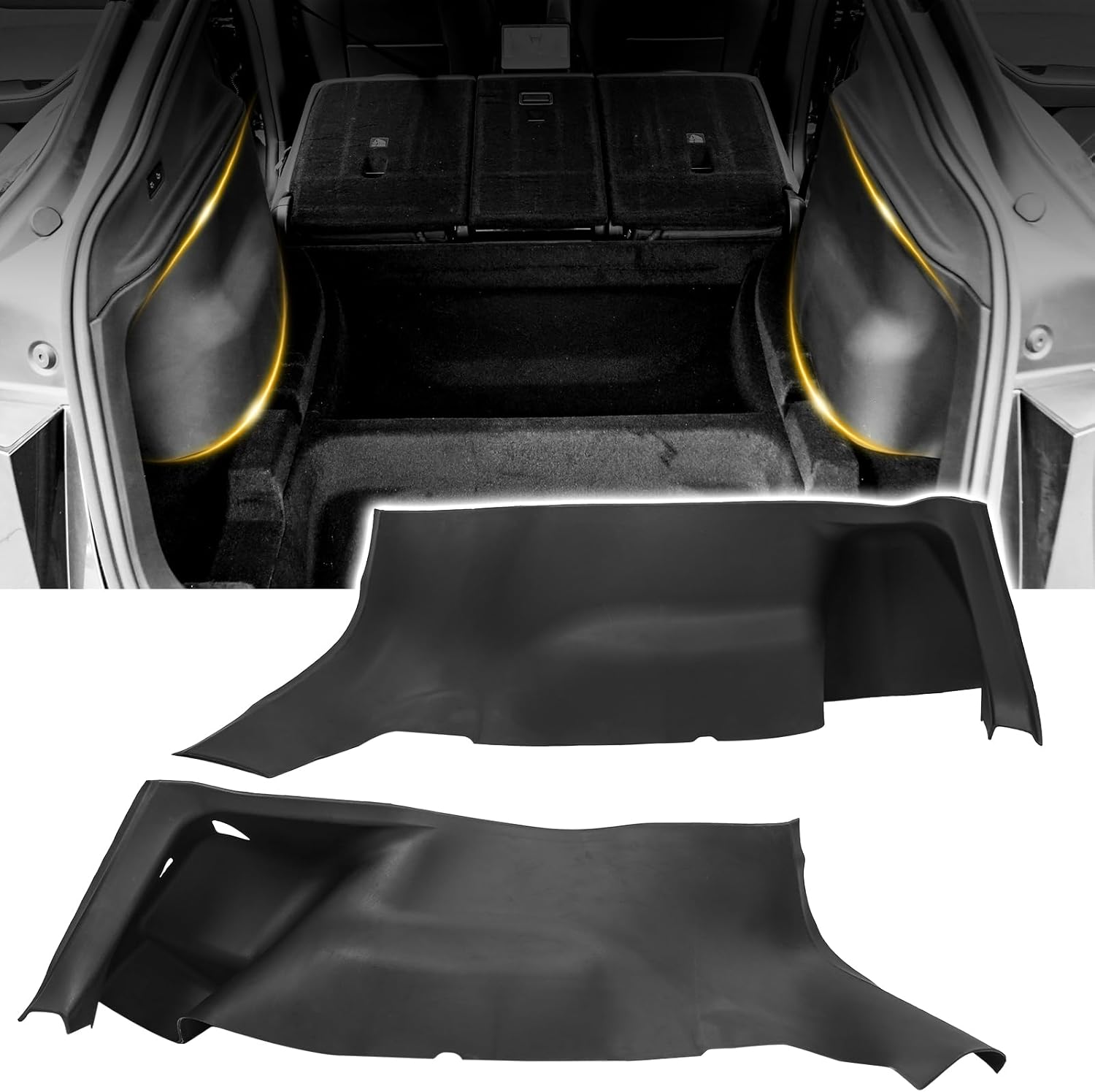 Trunk Side Guards Cover Compatible with Tesla Model Y Juniper 2025 TPE Left & Right Rear Trunk Side Protector