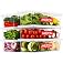 MILTON Cryo Fridge Storage Boxes Set of 6 Fridge Organizer Container with Waterproof Vinyl Stickers & Removable Drain Plate, 