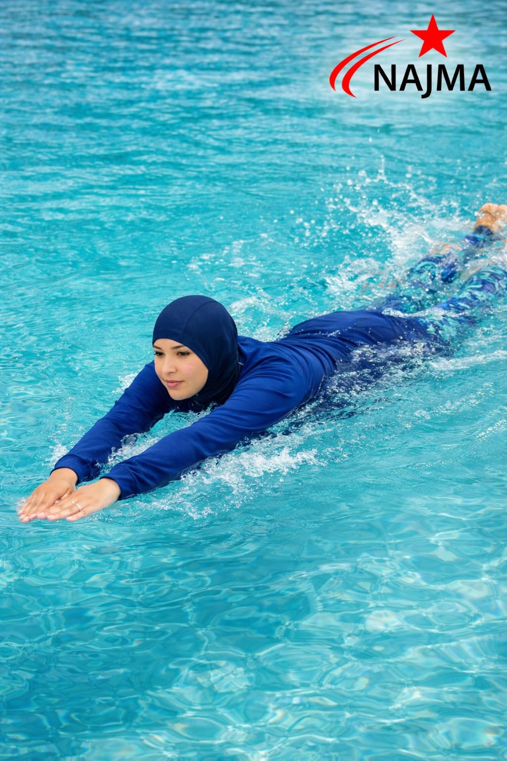 Burkini Femme Grande Taille – Maillot de Bain Modeste 4 Pièces avec Hijab – Tenue de Bain Islamique Haut Long Pantalon Large