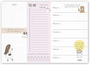 Wochenplaner/Kalender ohne Datum: Achtsamkeit/Mindfulness (DIN A4 Block