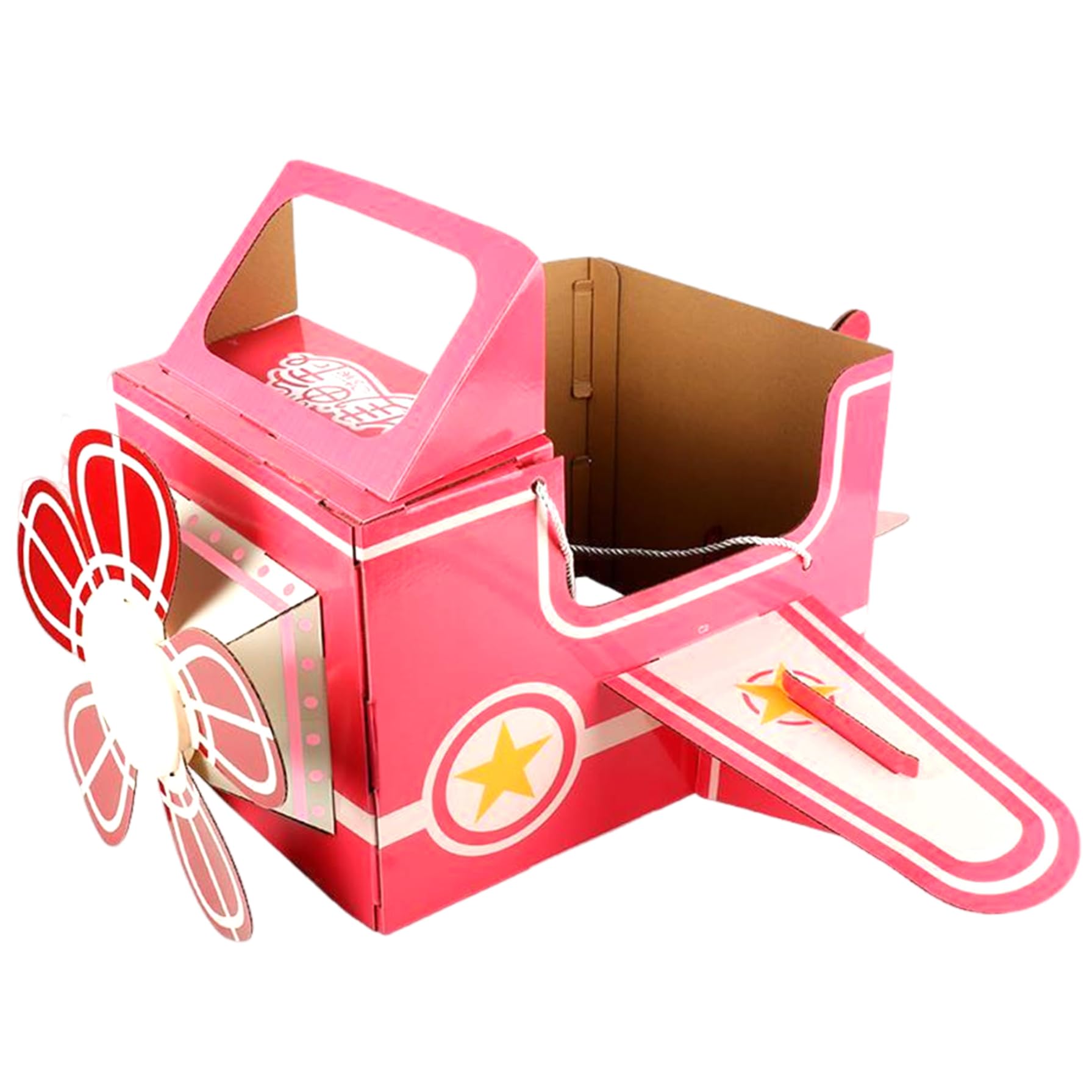 Casetta da Gioco in Cartone per Bambini, Costume da Aeroplano in Cartone indossabile Costume da Aeroplano per Bambini Asilo Fai da Te Fare Giocattoli Giocattoli creativi da Gioco all'aperto
