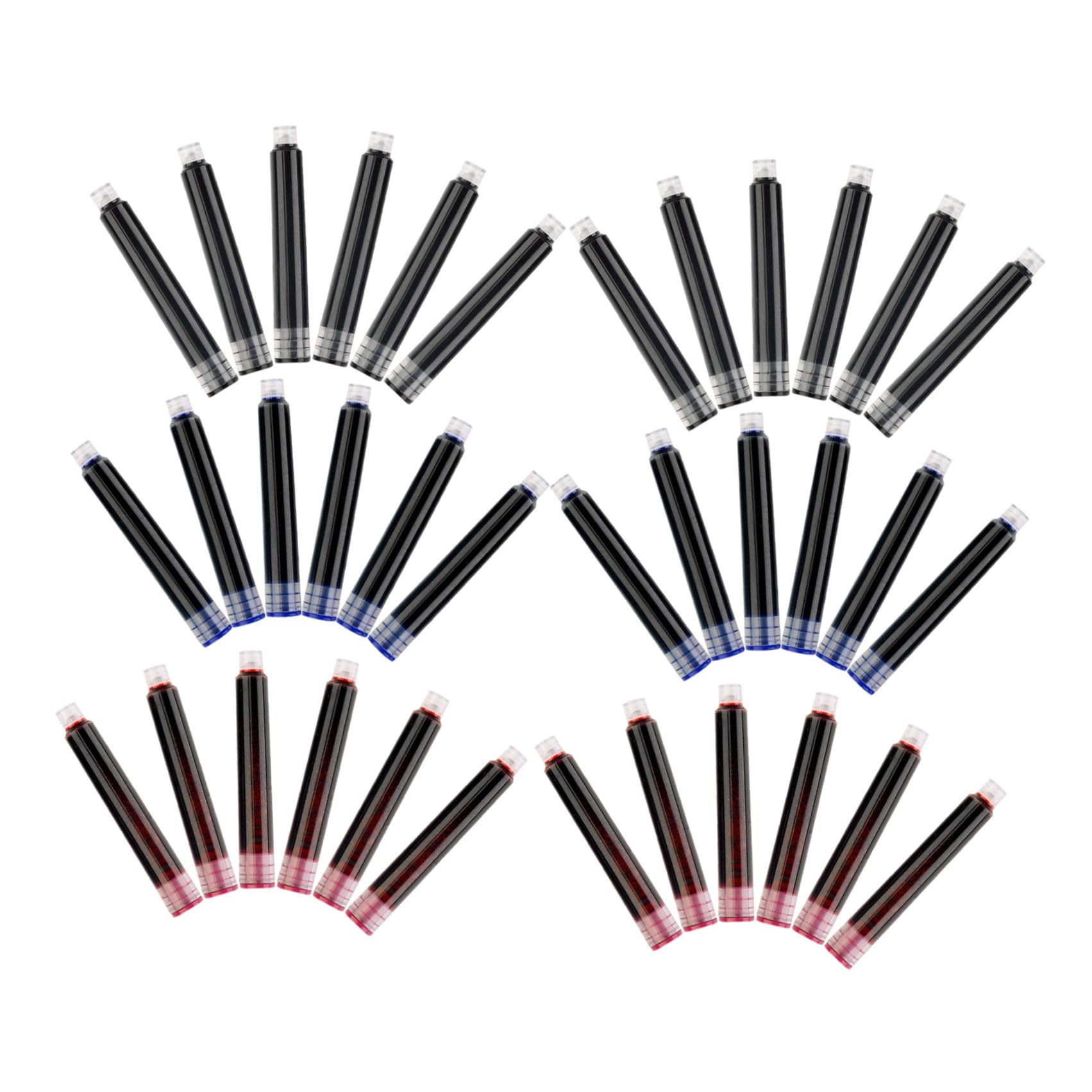 450 Pièces Cartouches D'encre 3,4 Mm pour Stylo Plume Universelles en Plastique, Recharge Facile, Bleue et Rouge, pour École et Calligraphie