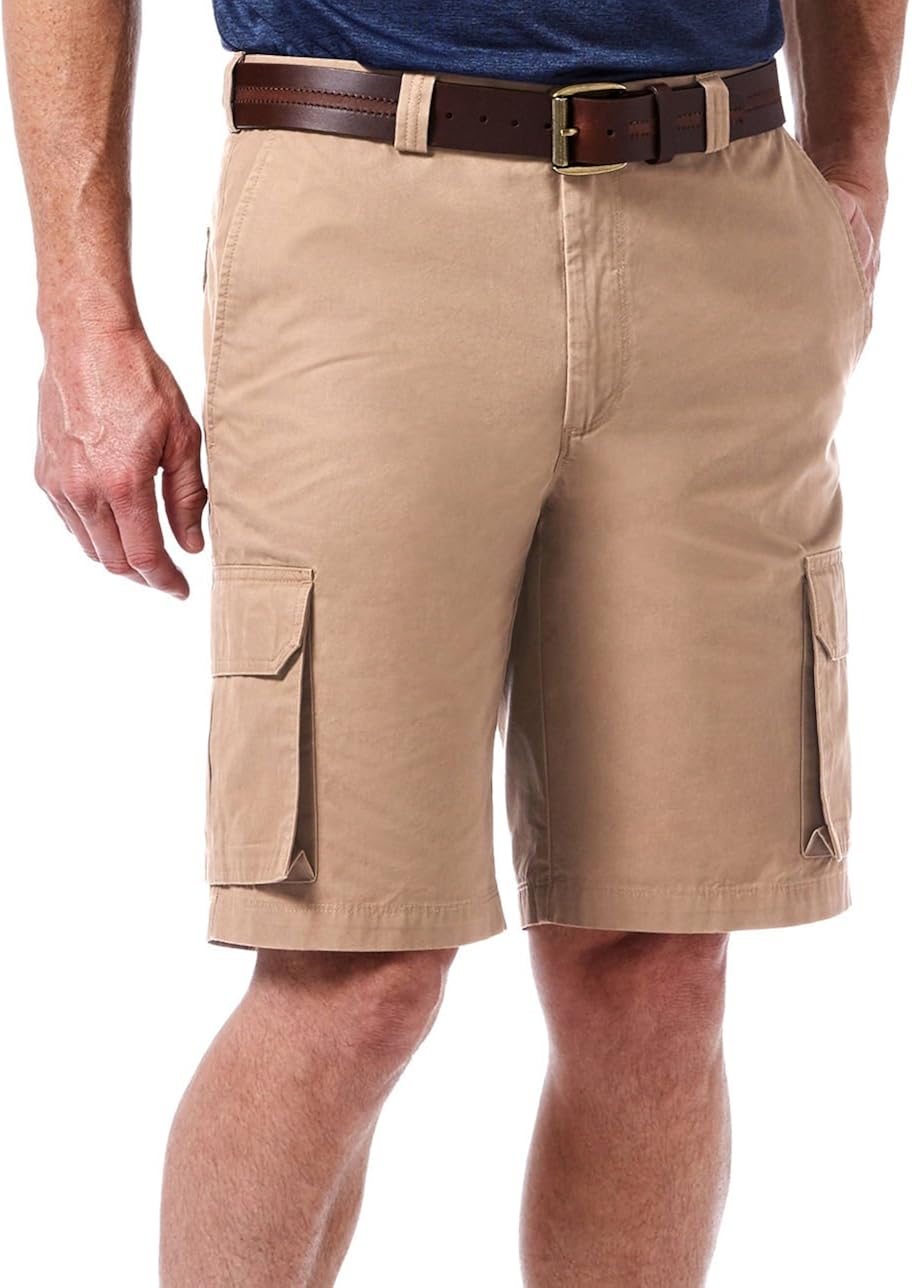haggar cargo shorts elastic waist
