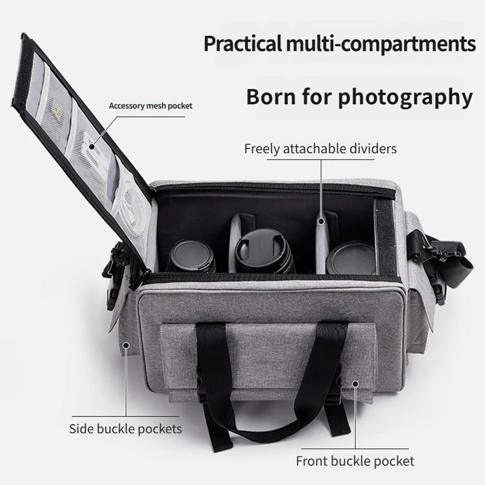 Bolsa de Almacenamiento para cámara Sencilla, a Prueba de Golpes para cámaras Digitales pequeñas, con absorción de Impacto y diseño fácil de Abrir, Estuche de Transporte para cámara