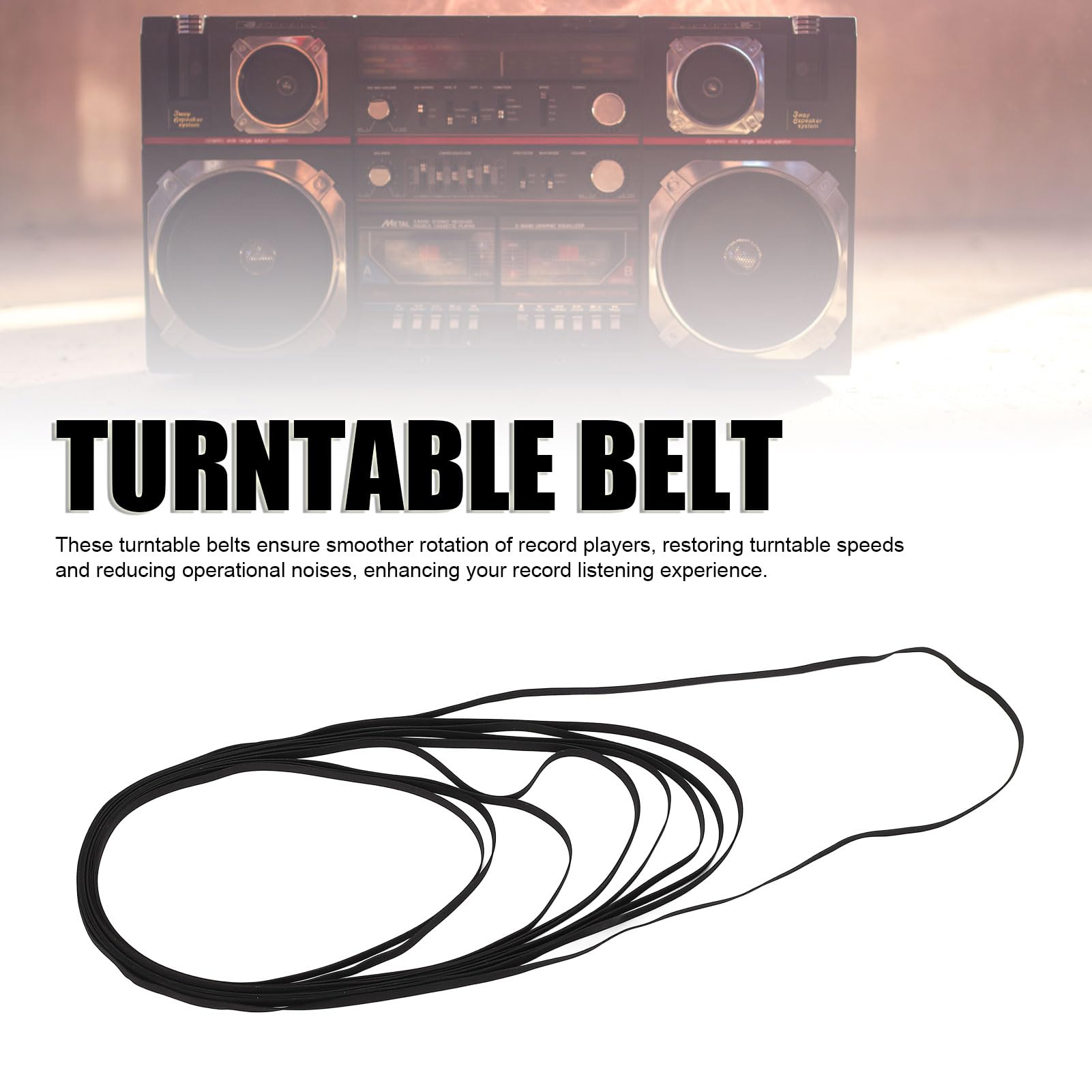 Platine Dj Sweeaau Lot De 2 Courroies Plates En Caoutchouc Pour