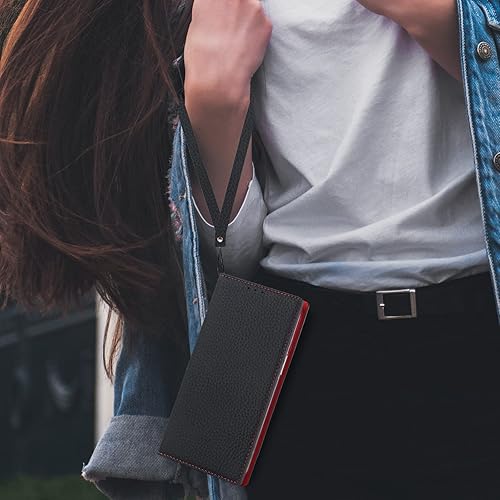 Miniatura 3 de Havaya Funda para iPhone 13 Pro con tarjetero para mujeres y hombres, de piel sintética, con ranuras para tarjetas de crédito, soporte a prueba de