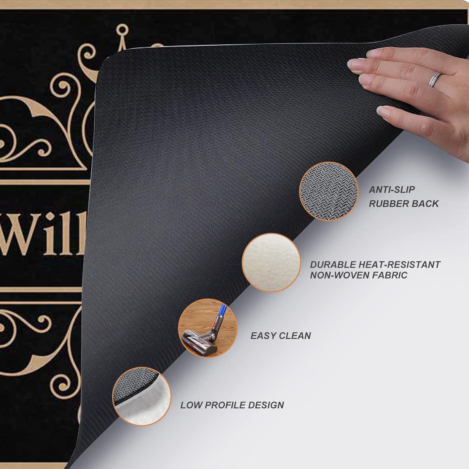 Custom Welcome Door mat with Name,Personalized Welcome Door Mat for Front Door,Indoor Rugs for Entrance,Non Slip Low-Profile Floor Mat Housewarming Gift for Friend Yard Outdoor Decor-30 * 18In