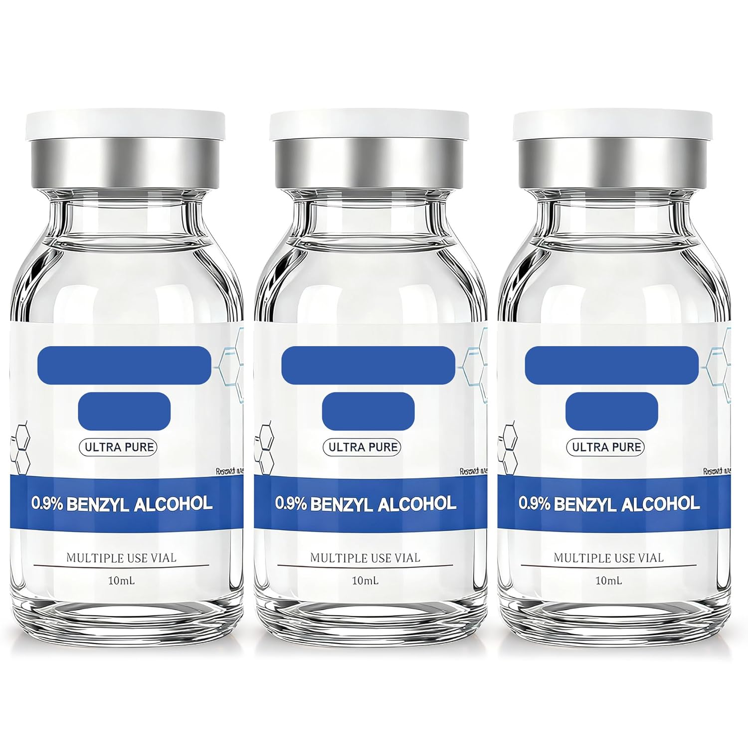 Glass Vials 10ML 3 Pack Clear