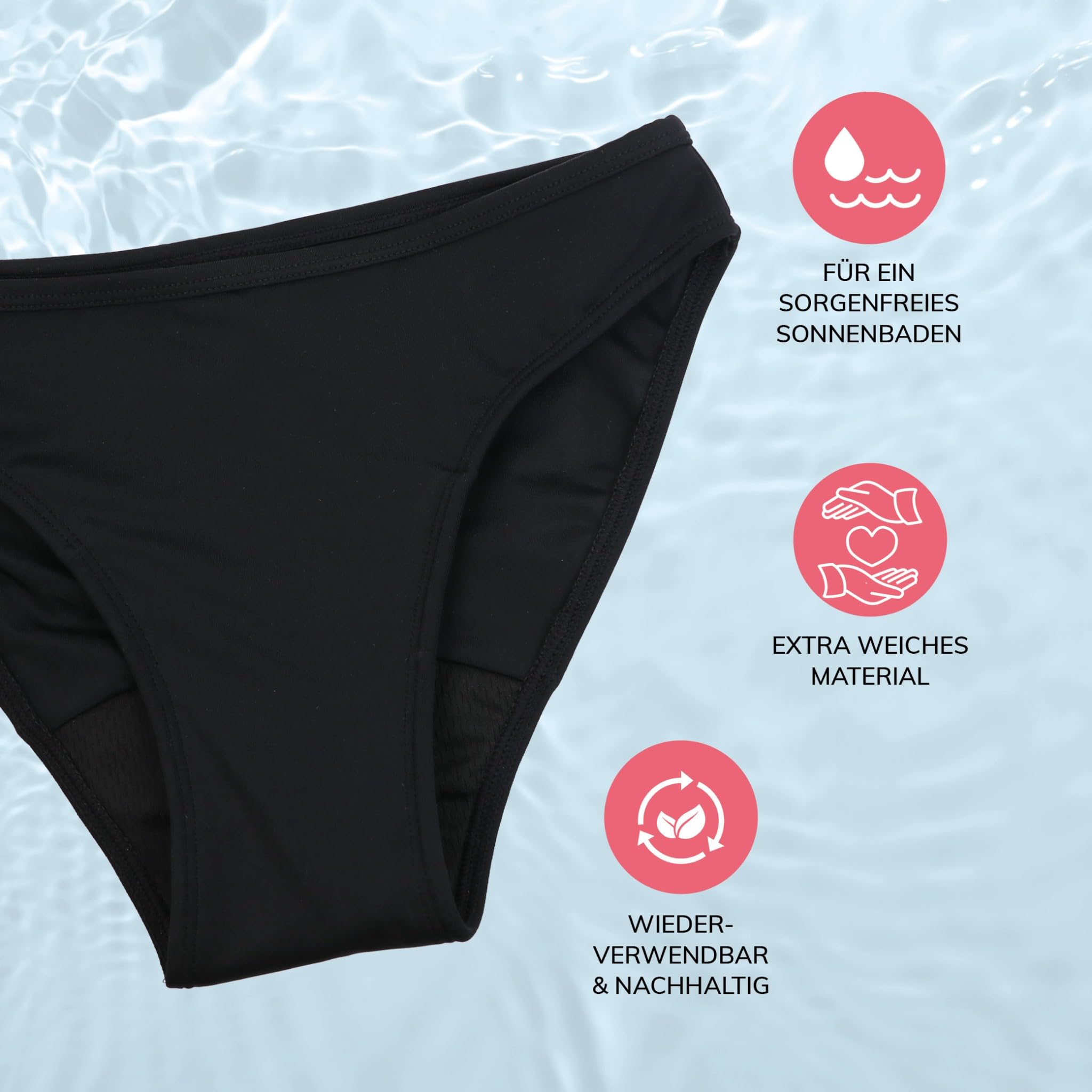 MYLILY Perioden Bikini Hose Teens | Bikini Mädchen Low Waist für Teenager & Mädchen | perioden bademode zum Schwimmen