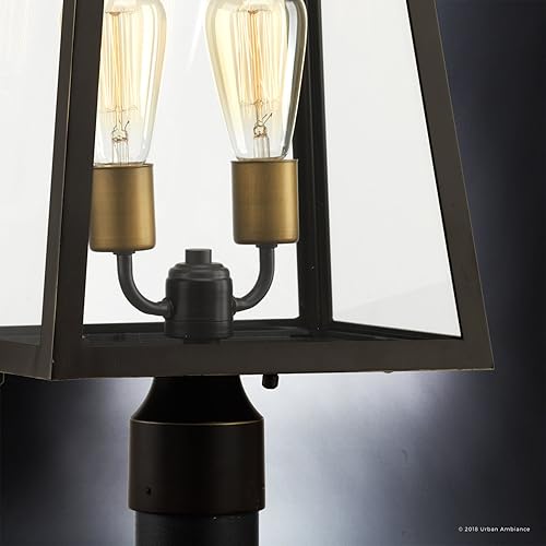 Miniatura 4 de Urban Ambiance Luz vintage de lujo para postes y muelle para exteriores, tamaño grande 27 pulgadas de alto x 11.25 pulgadas de ancho, con elementos