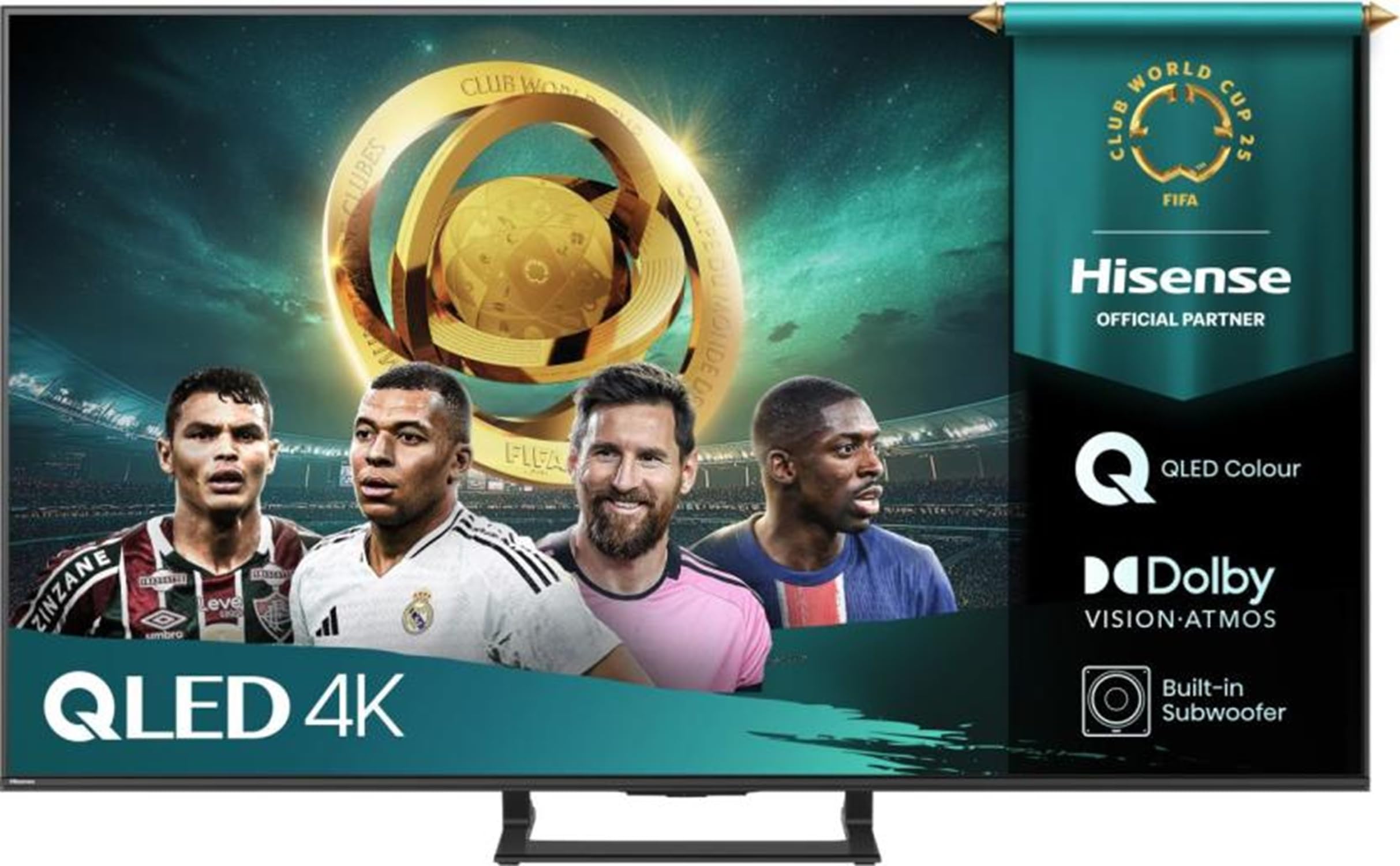 Hisense 43A79Q - TV 43 Pollici, Smart TV, QLED 4K, HEVC, DVB-T2, Classe energetica E