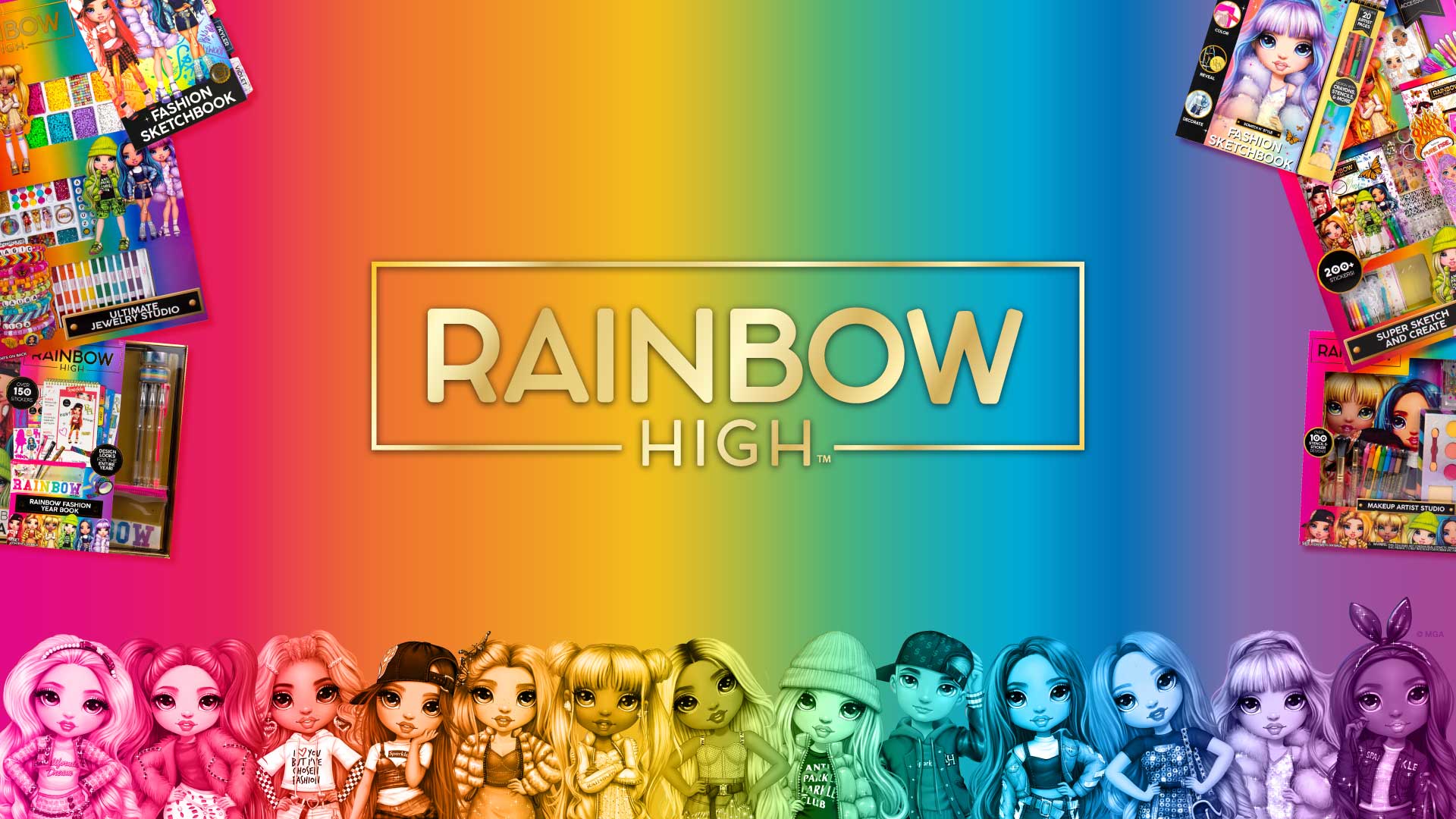 Rainbow High Notizbuch Set - Holographisches Tagebuch Für Mädchen