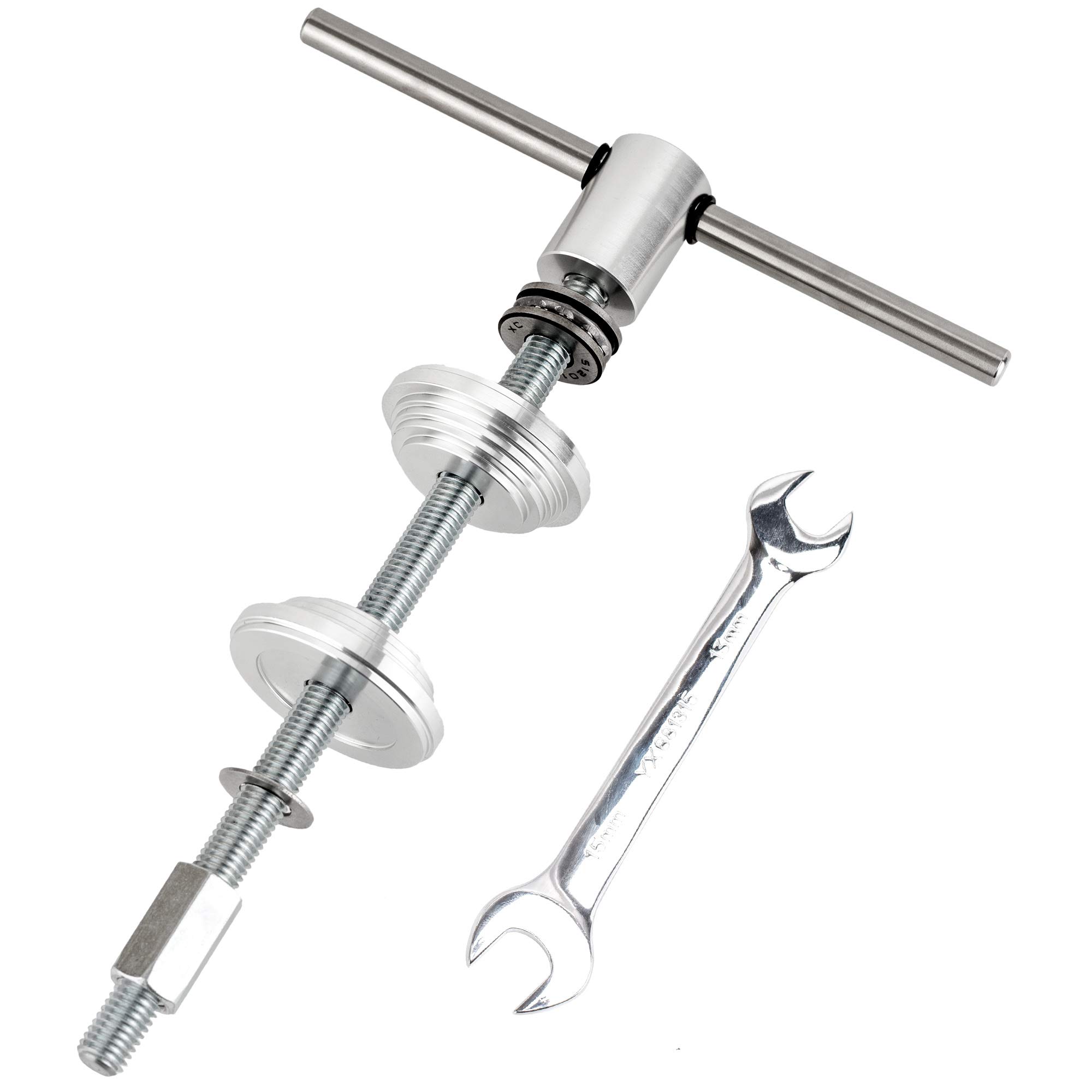 Acekit Updated Bike Headset and Bottom Bracket Press Setting Tool BB Cup Install Tool with Multistep Bottom Bearing Drfit Press Mount for BB90 and BB30