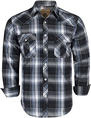 COEVALS CLUB Men's Western Cowboy Long Sleeve