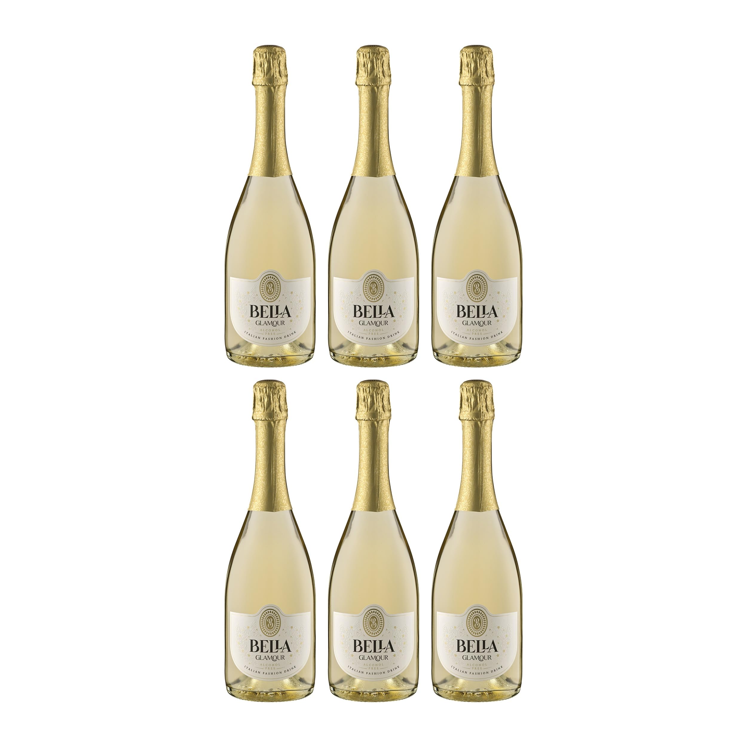Iris Vigneti Bella Glamour Bianco alkoholfrei Schaumwein süss Italien inkl. FeinWert E-Book (6 x 0.75 l)