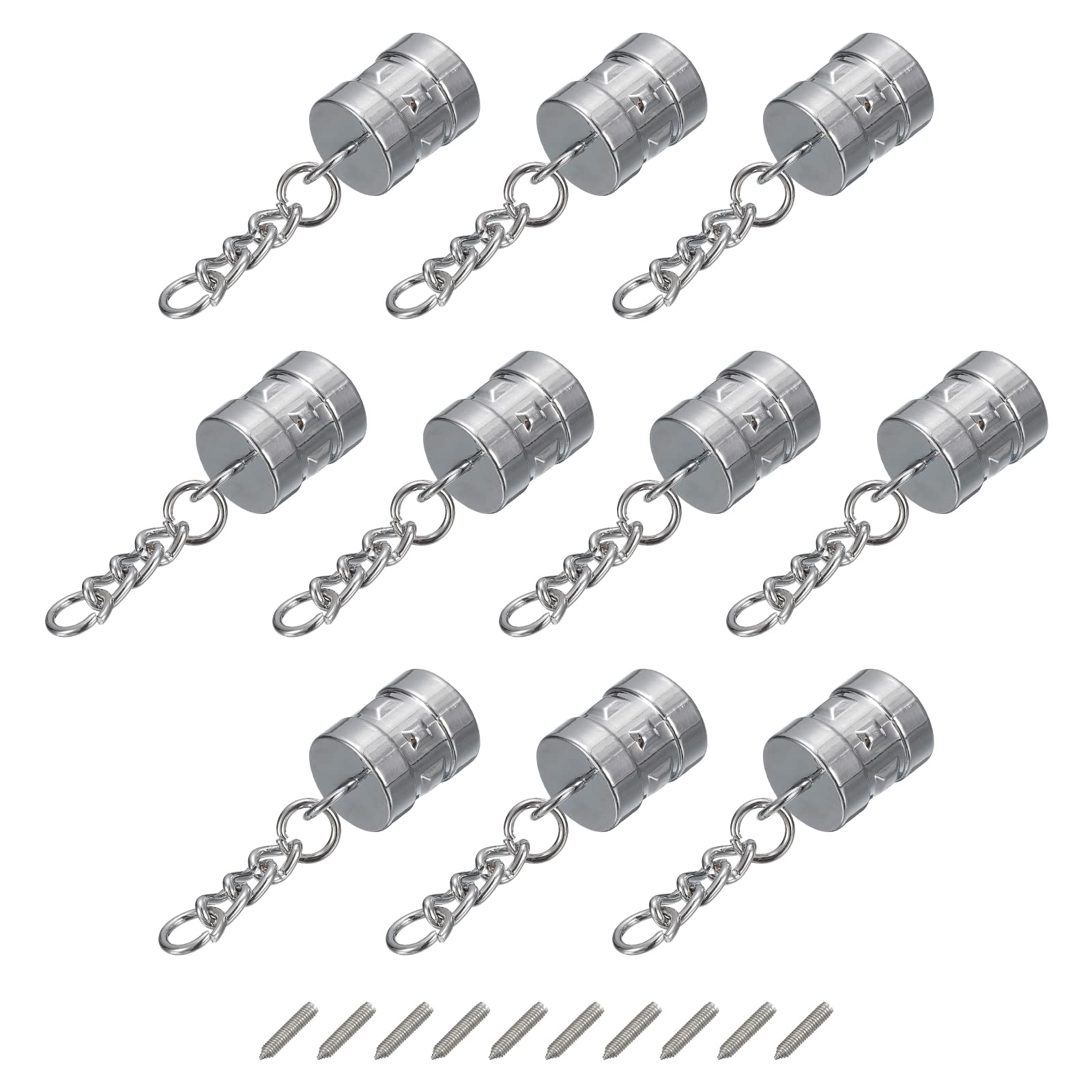 Fabrication bijoux pompons avec capuchons d'extrémité de cordon 16mm uxcell gris