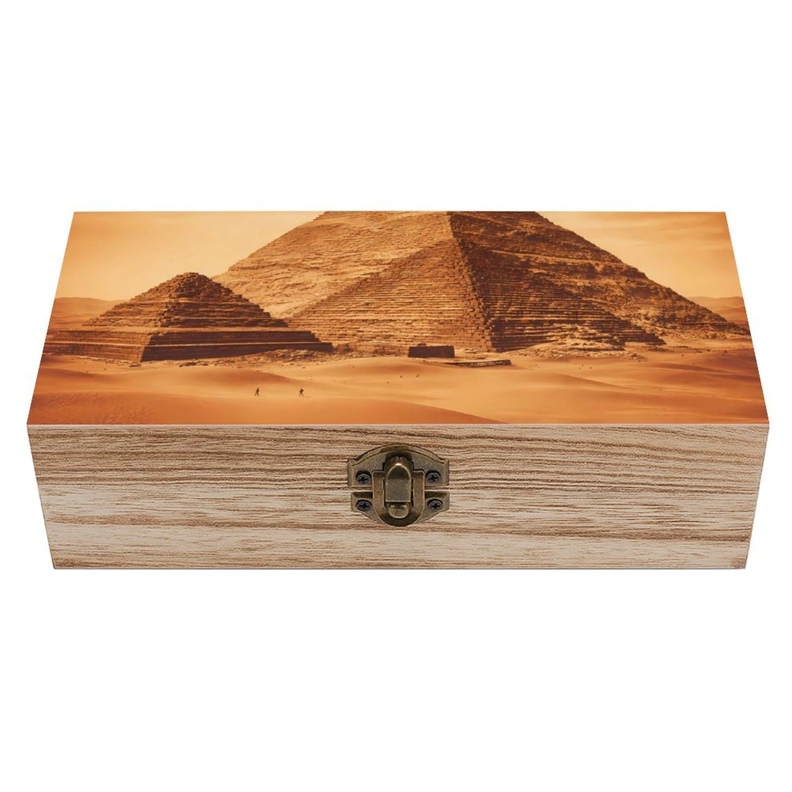 HLBSDM Colorful Galaxy Charming Mermaid Fish Scales Wooden Storage Box