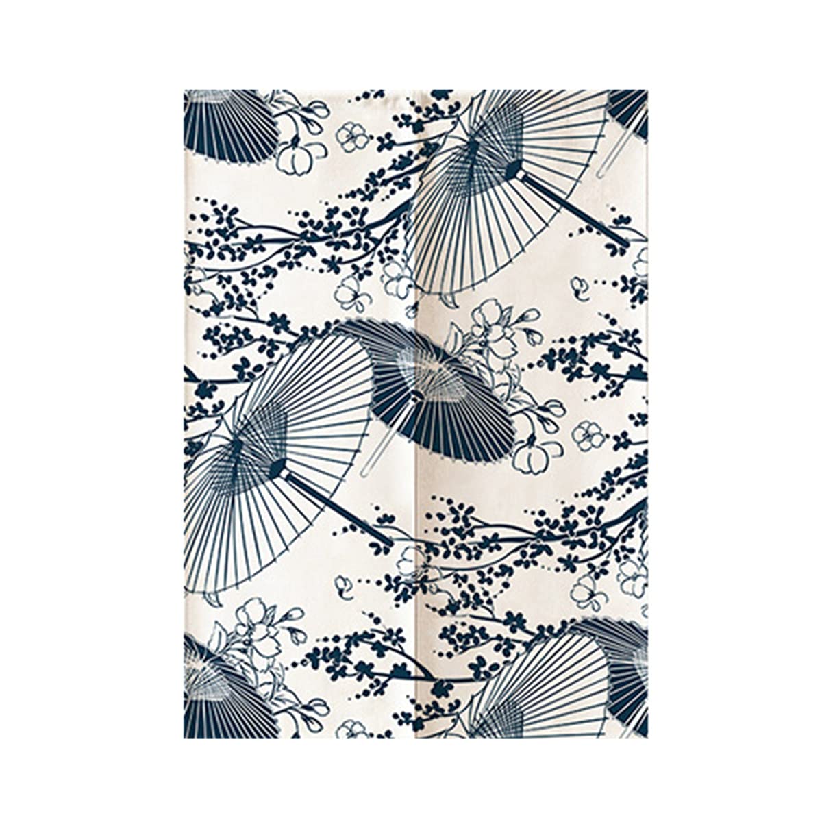 Hiseng Japanese Noren Curtain Long Type Door Tapestry for Home Decoration, Bedroom Kitchen Restaurant Bathroom Doorway, Toilet Partition Hanging Curtain (Flower branch,80x150cm)