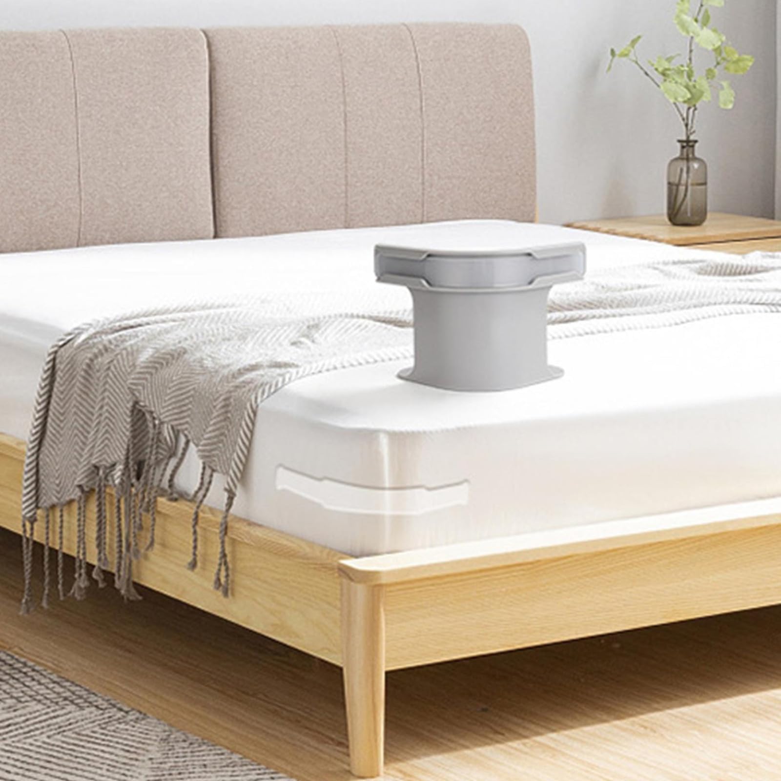 Supports De Draps, Suuwwn 4PCS Porte-draps De Lit avec des Bandes De Verrouillage Attaches de draps lavables, antidérapantes, Blanc Classique