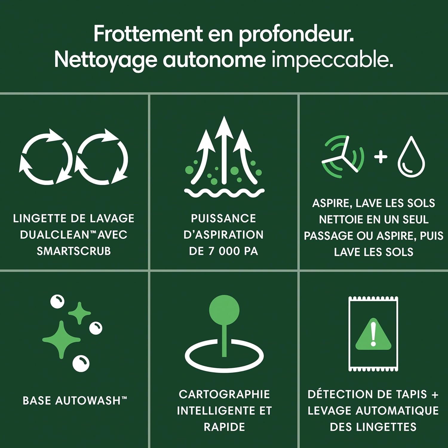 iRobot Roomba Plus 405 Combo Robot + AutoWash - Base Multifonction - Lavage et séchage des lingettes - LiDAR Clearview - 75 Jours d'autovidage - Double Lavage avec SmartScrub - Blanc