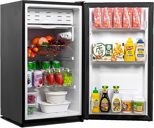 Miniatura 8 de Mini refrigerador de 3.2 pies cúbicos sin congelador, refrigerador pequeño con una sola puerta y termostato ajustable de 7 niveles, mini