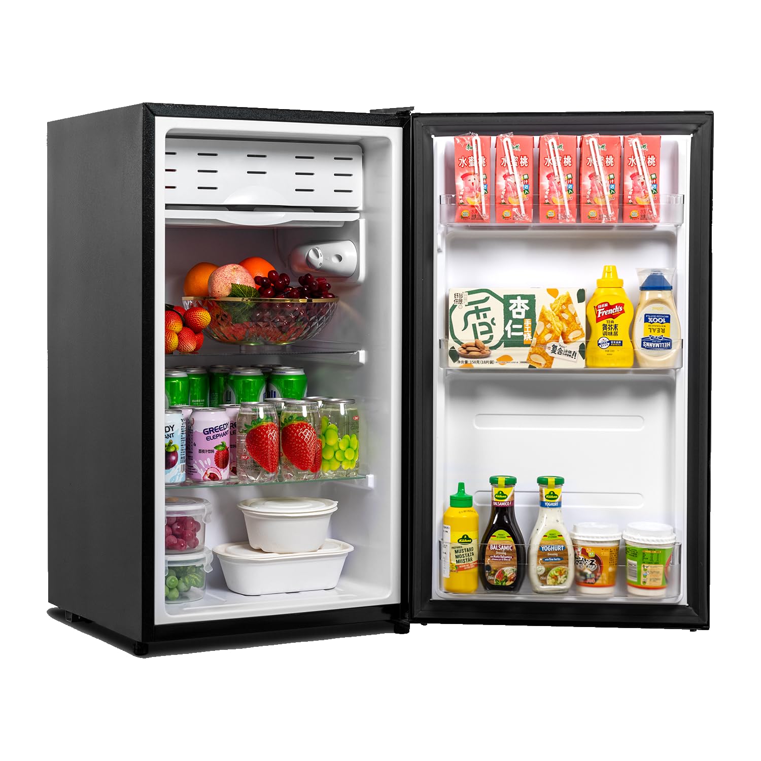 Techomey HSF-90BWU-1 3.1 cu ft Compact Fridge Black
