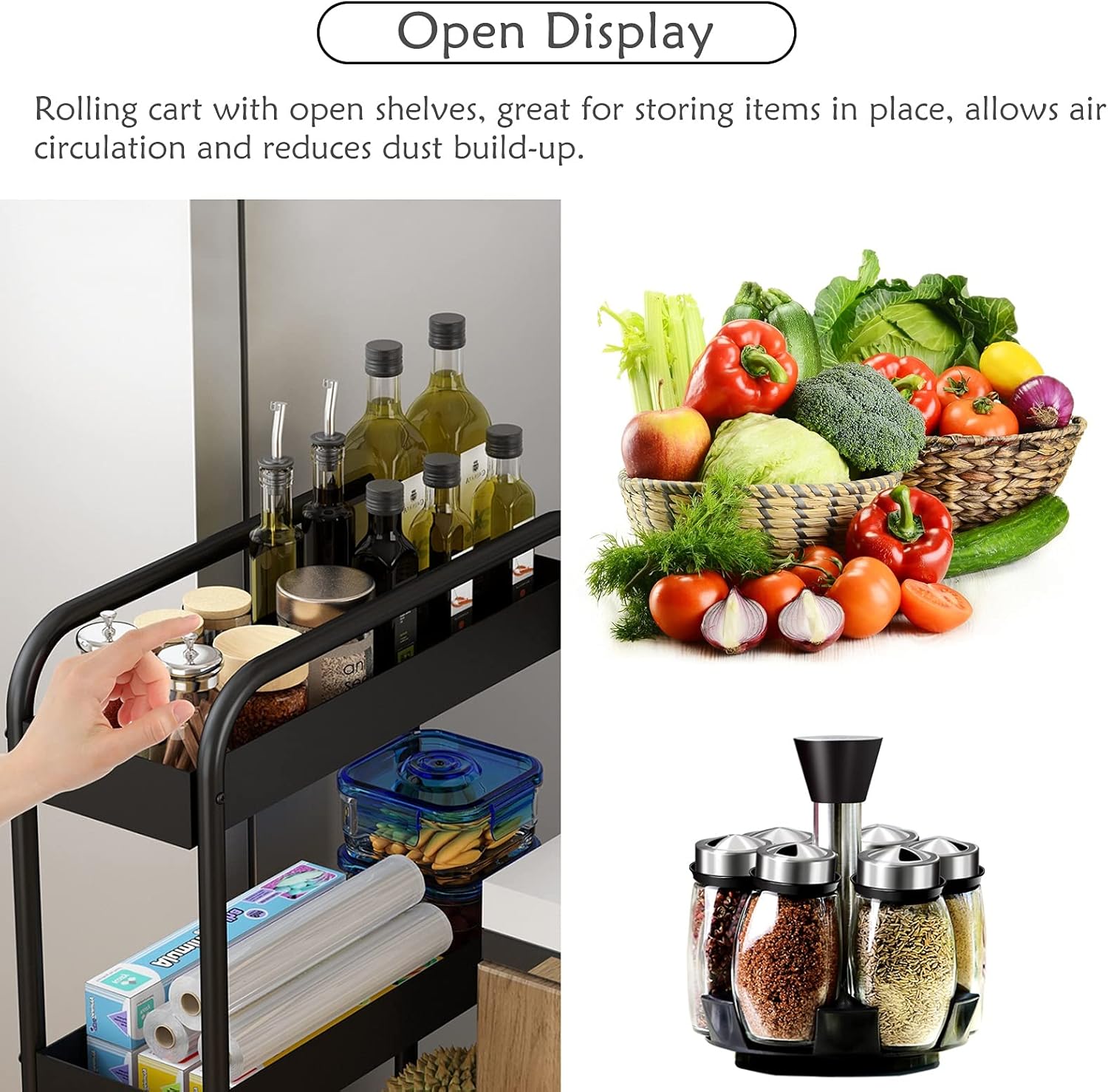 Buy KAIKEA Light and Strong Kitchen Gap Slim Slide Out Storage Tower