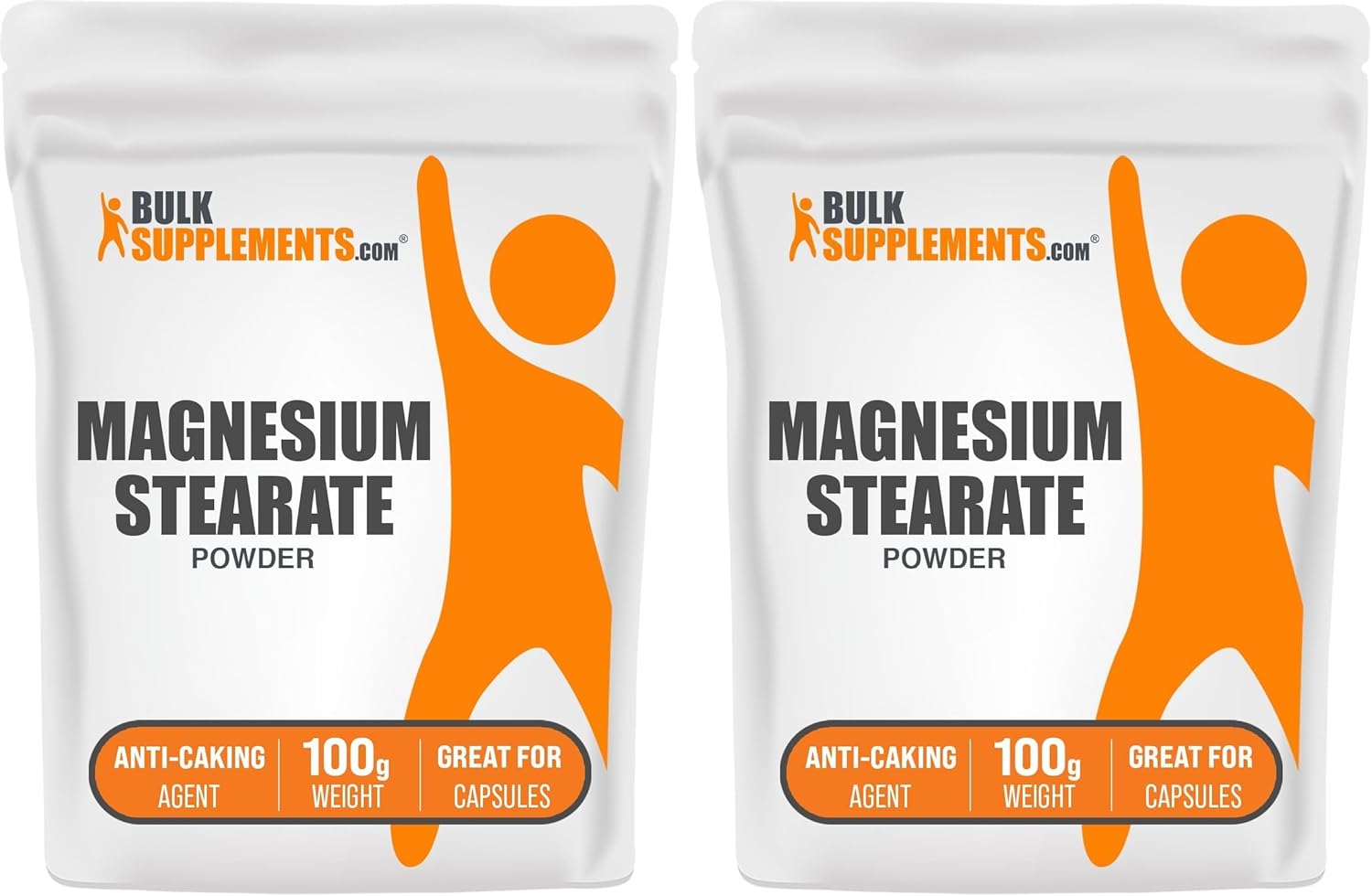 BulkSupplements.com Magnesium Stearate Powder - Anti-Caking, Flowing Agent, & Filler - Magnesium Stearate Food Grade, Servings May Vary - 100g (3.5 oz) (Pack of 2)
