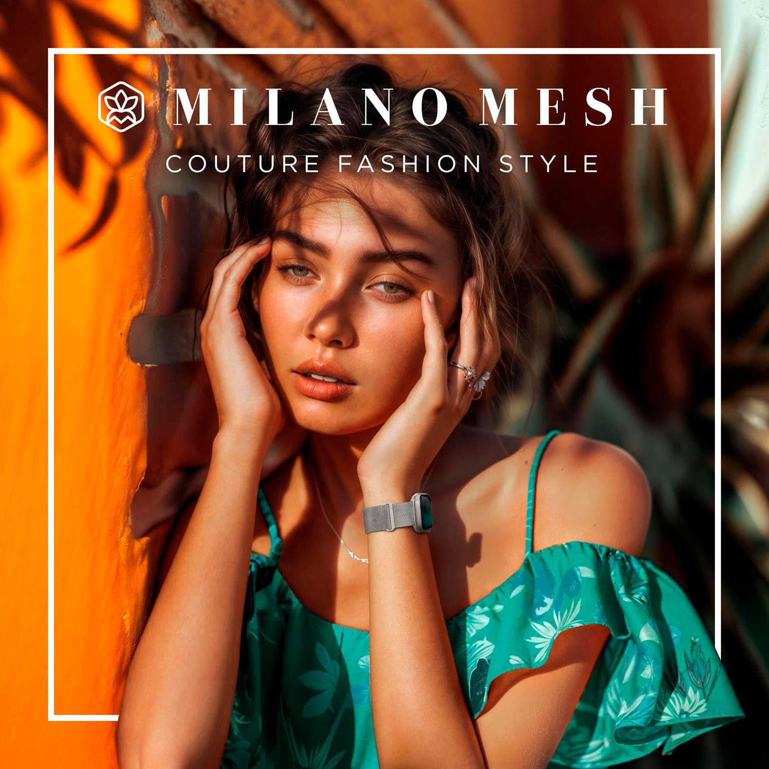 ONEFLOW Milano bransoletka z siateczki, kompatybilna z Apple Watch Milanaise, metalowa bransoletka, elegancka bransoletka mediolańska ze stali nierdzewnej, magnetyczna bransoletka iWatch metalowa