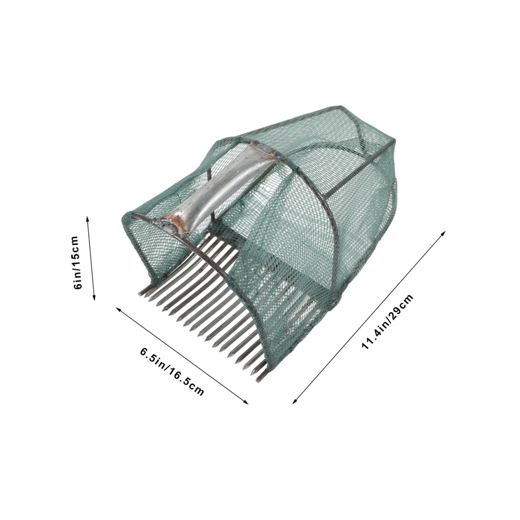 ifundom Cueilleur de Fruits Pliable pour Myrtilles avec Panier en Acier Inoxydable, Compact et Léger, Outil Cueillette Jardin